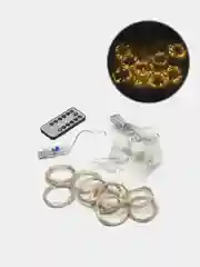 Желтый светодиодная гирлянда-штора с USB разъёмом, 3 х 3 метра, с пультом управления