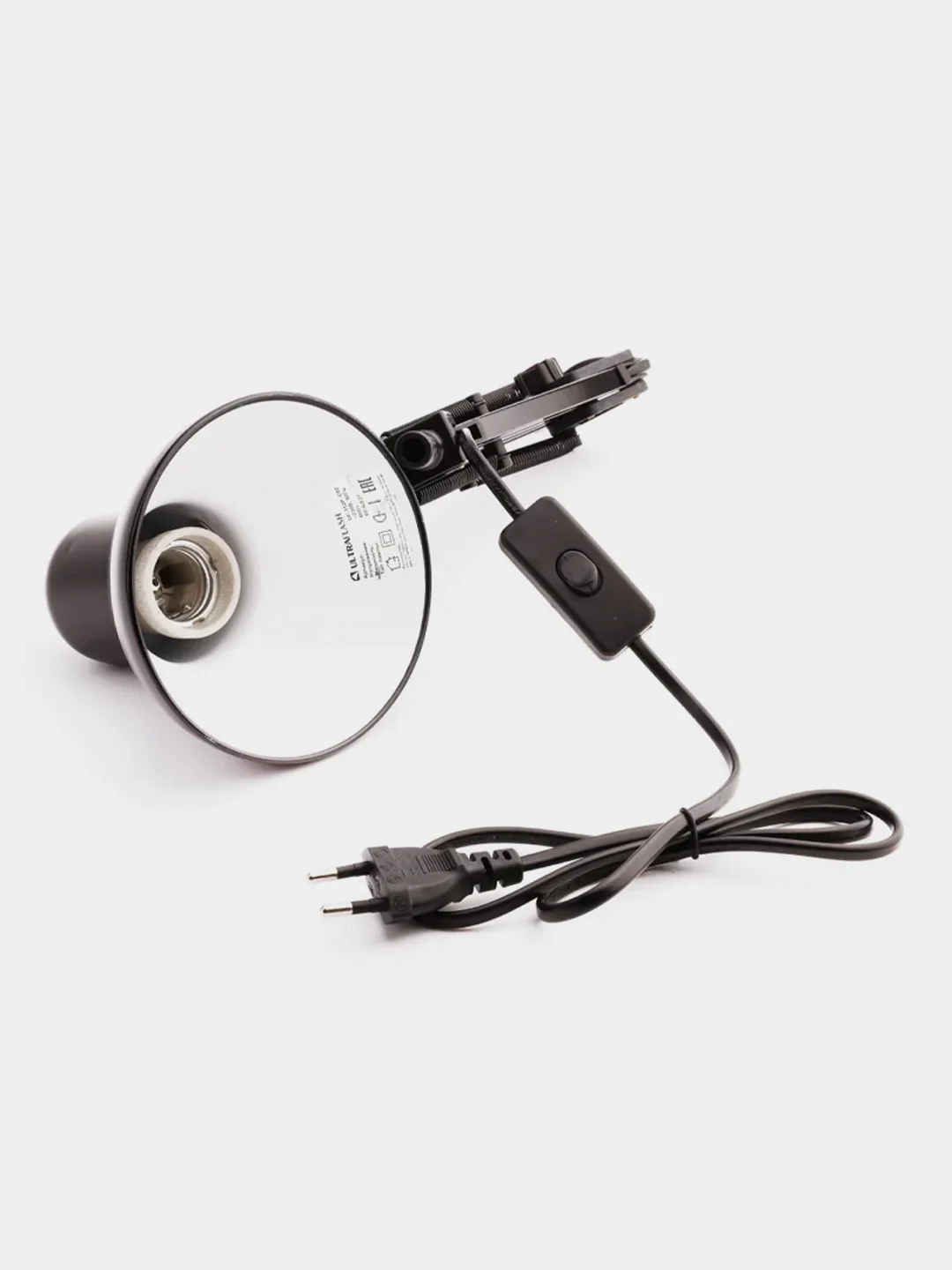 Настольный светильник на струбцине Ultraflash UF-312P С02, черный