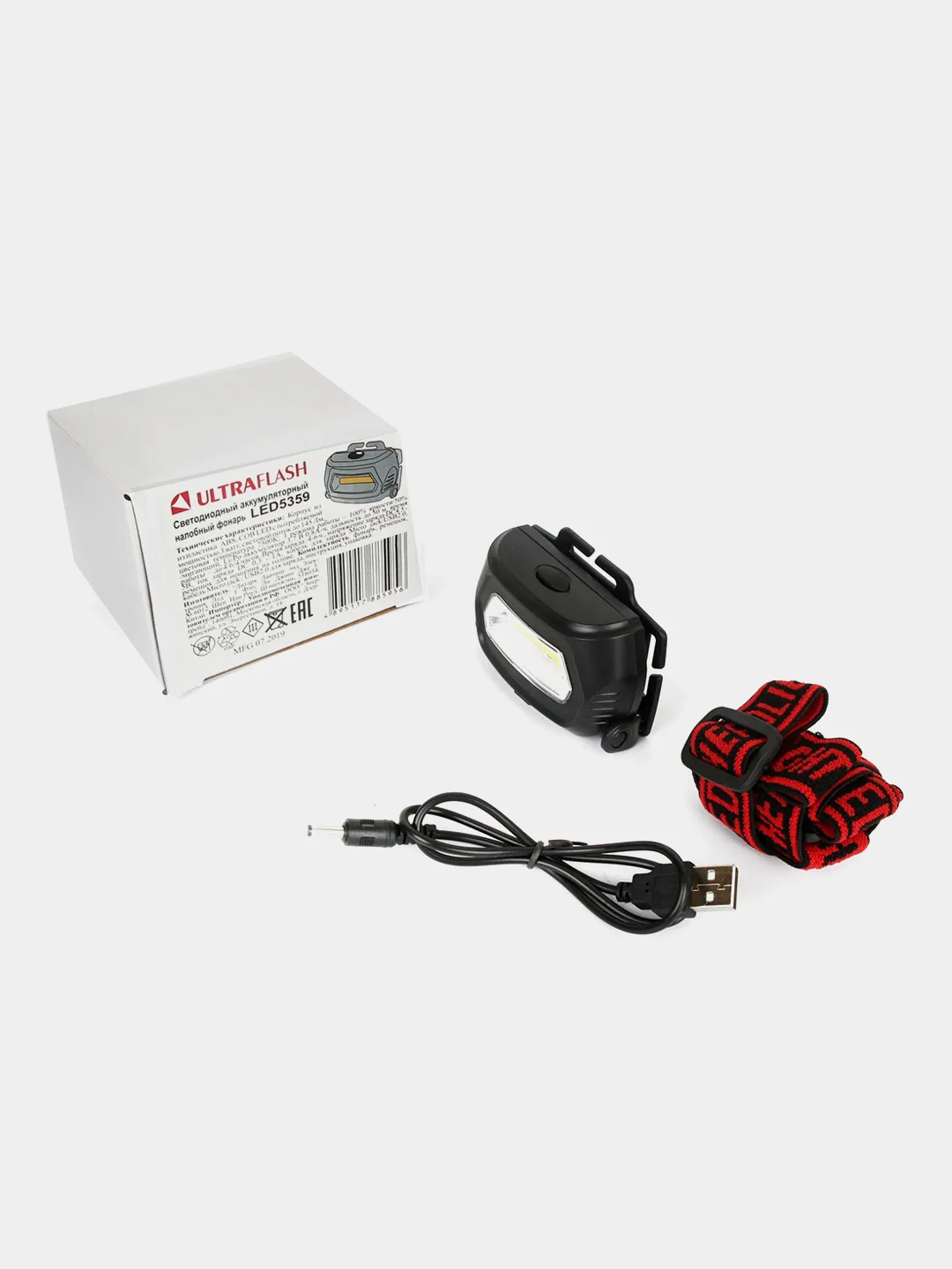 Фонарь налобный аккумуляторный Ultraflash LED5359