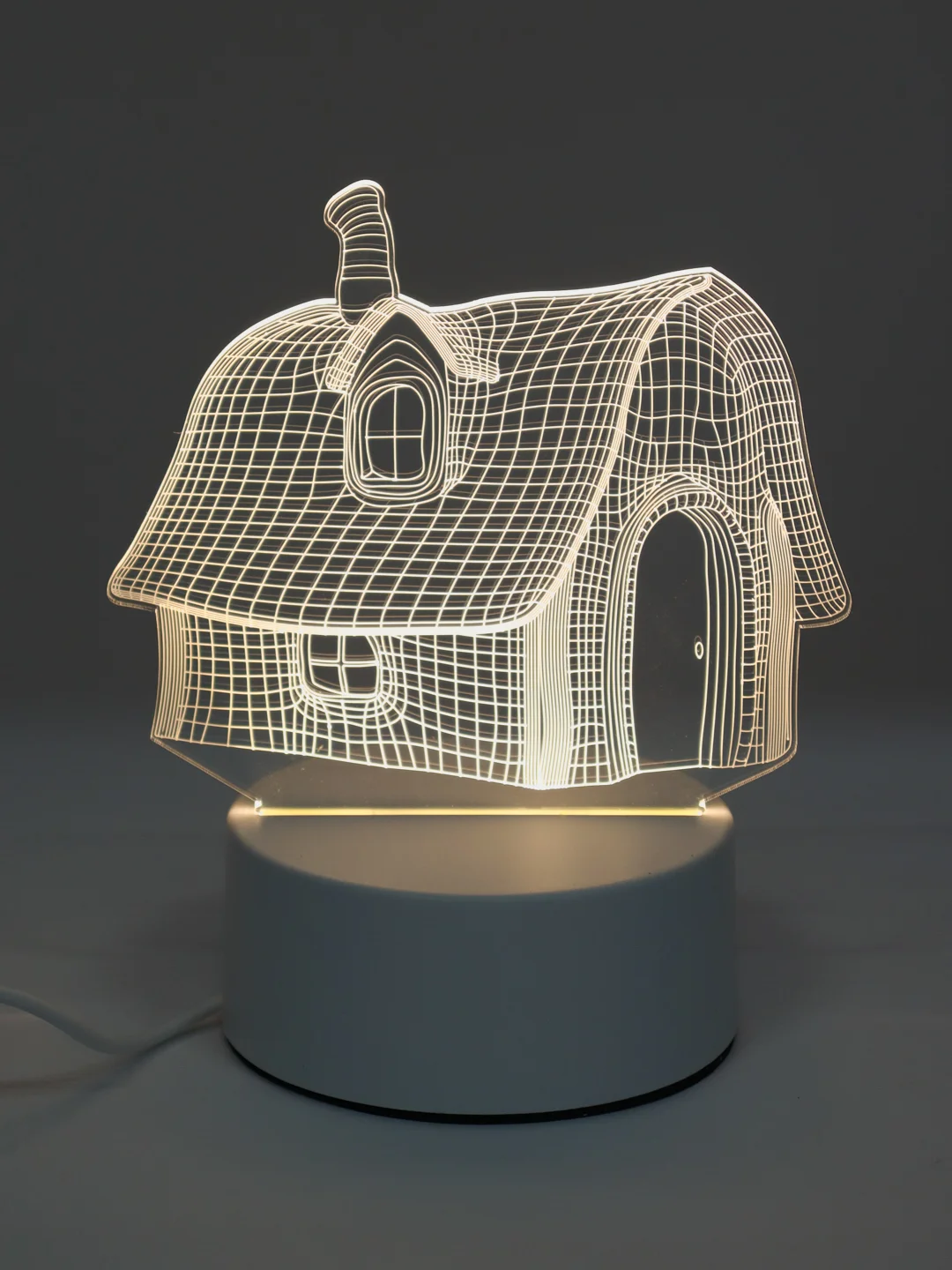Бордовый светильник-ночник 3D светодиодный LED, подарок
