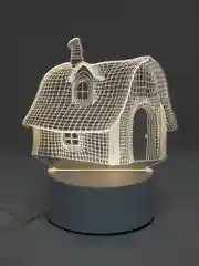 Бордовый светильник-ночник 3D светодиодный LED, подарок