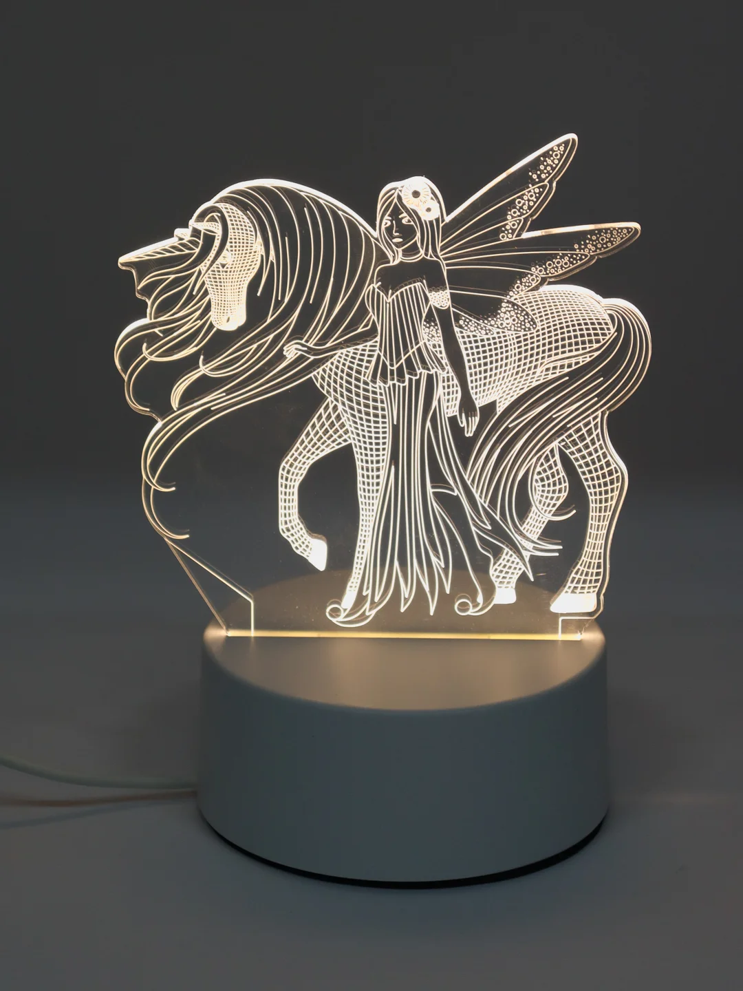 Мятный светильник-ночник 3D светодиодный LED, подарок