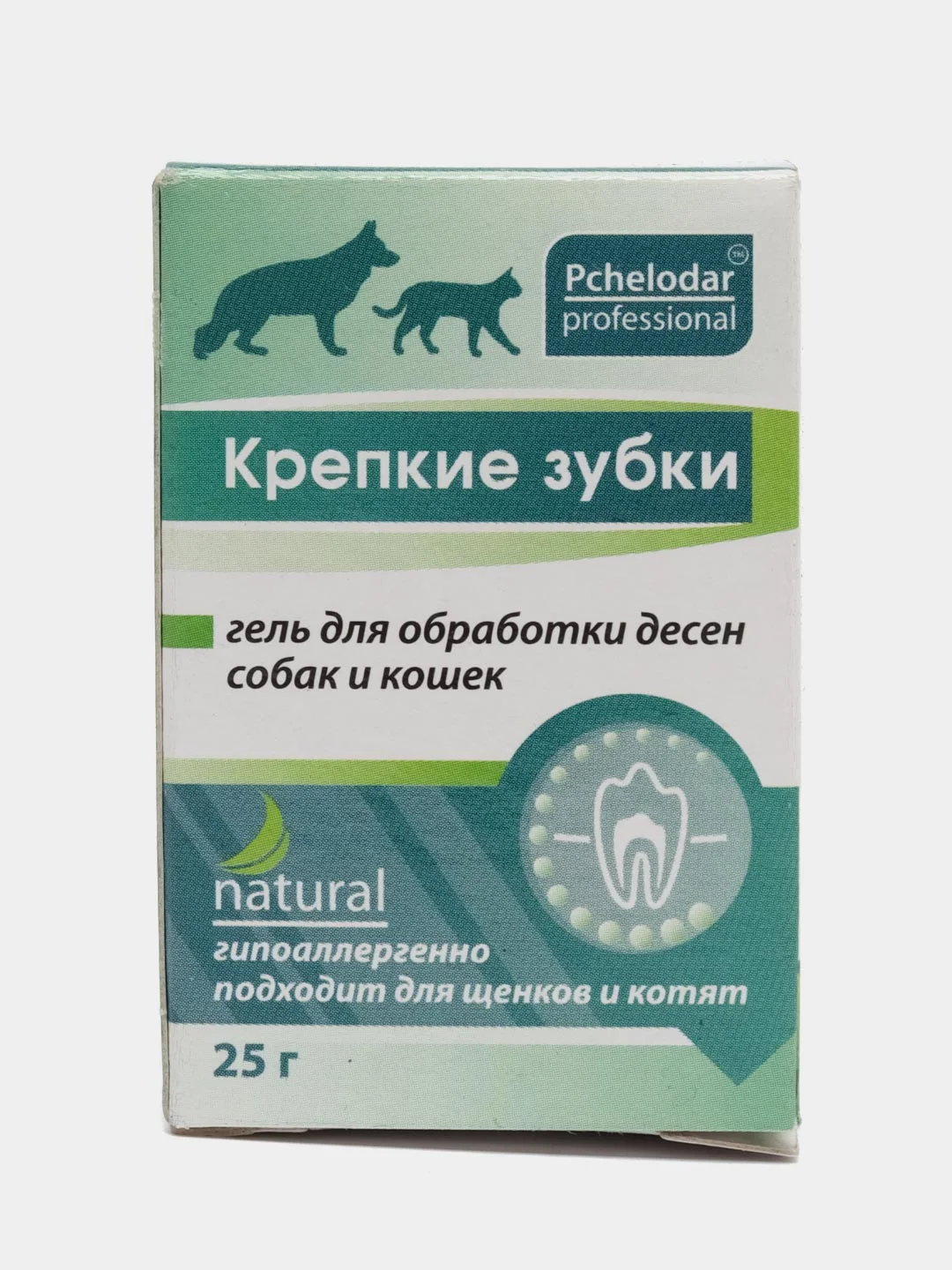 Гель "Крепкие зубки" Пчелодар для обработки десен животных, кошек, собак, 25 г