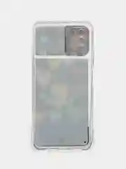 Фуксия чехол Xiaomi Poco M3 силиконовый переливающийся жидкий с блестками и защитой камеры