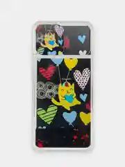 Фуксия чехол Xiaomi Poco M3 силиконовый переливающийся жидкий с блестками и защитой камеры