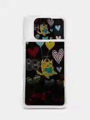 Черный чехол Xiaomi Poco M3 силиконовый переливающийся жидкий с блестками и защитой камеры