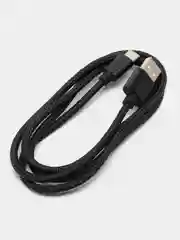 Черный кабель Android USB - Type-C / USB - Micro USB, 1 метр, тканевая оплетка, быстрая зарядка