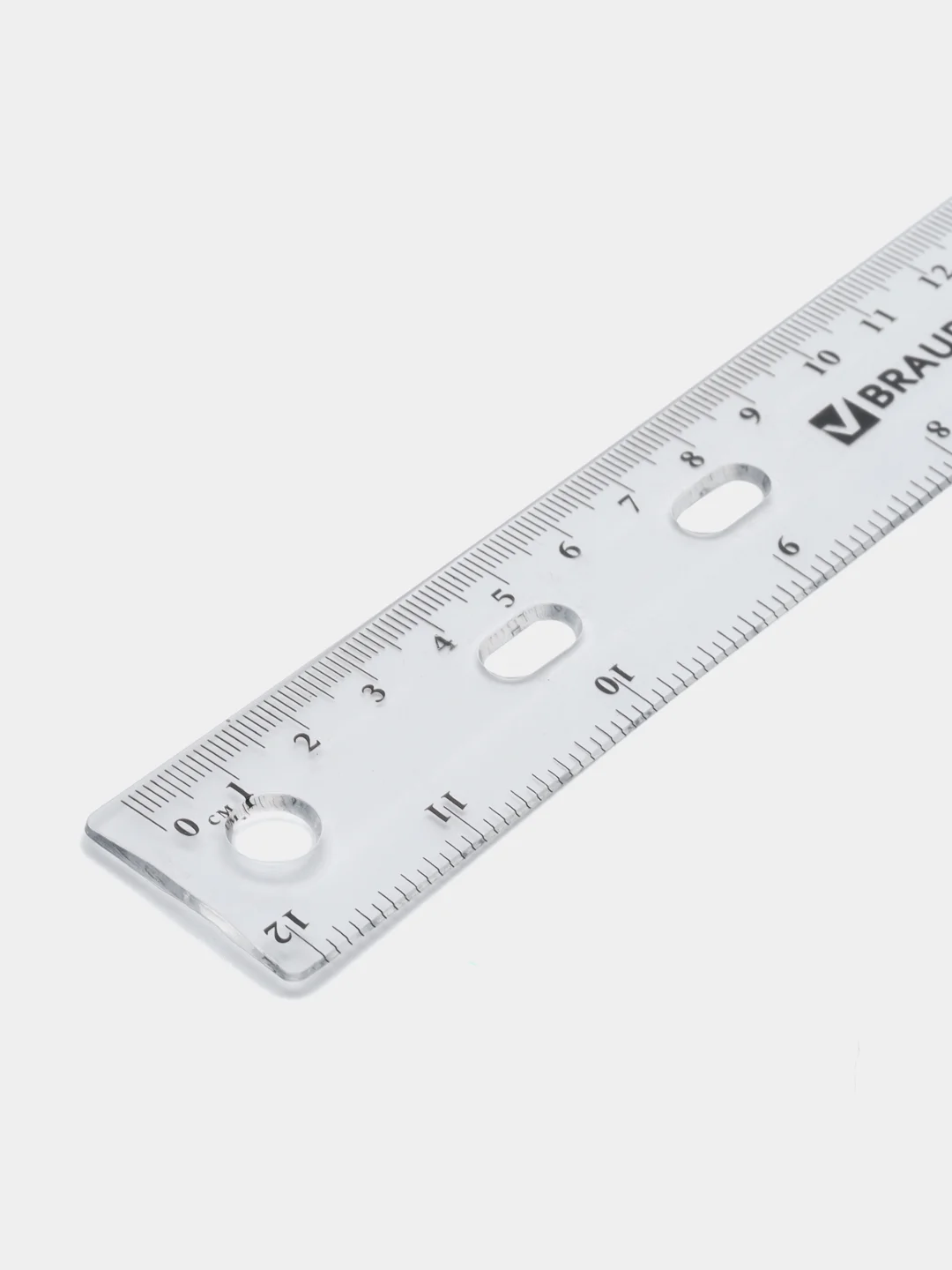 Линейка пластиковая BRAUBERG "Crystal", 30 см