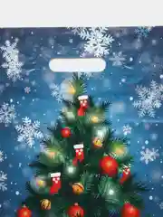 Лазурный пакет новогодний подарочный, Новый год,  ПВД с вырубной ручкой, 30*40 см , 60 мкм