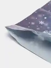 Лазурный пакет новогодний подарочный, Новый год,  ПВД с вырубной ручкой, 30*40 см , 60 мкм