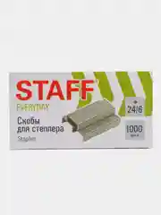 Скобы для степлера STAFF EVERYDAY, №24/6, 1000 штук