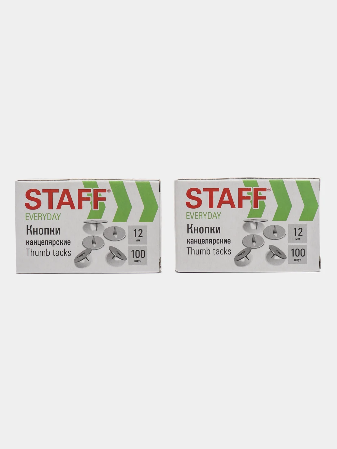 Кнопки канцелярские STAFF EVERYDAY, 12 мм х 100 шт