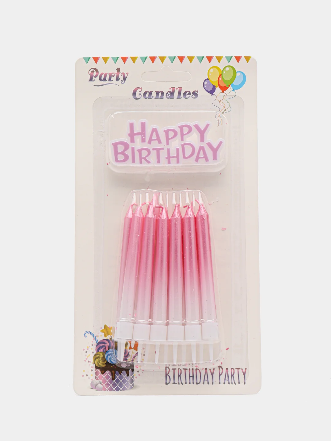 Алый свечи для торта на день рождения Волна "Happy Birthday"