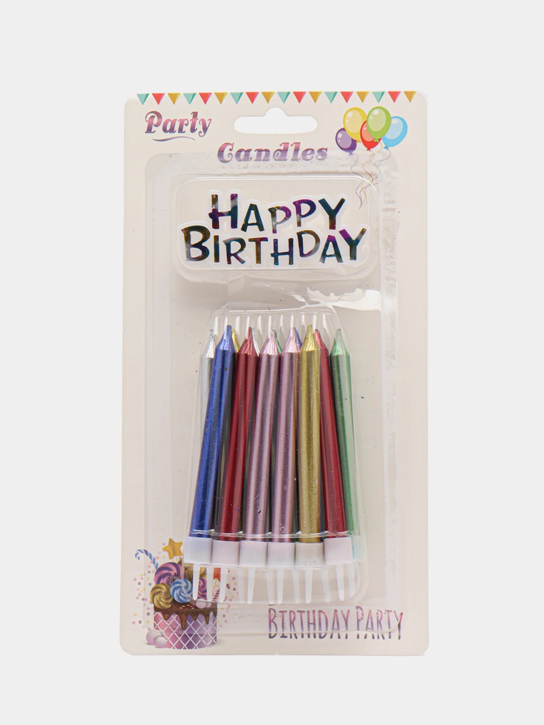 Багровый свечи для торта на день рождения Волна "Happy Birthday"