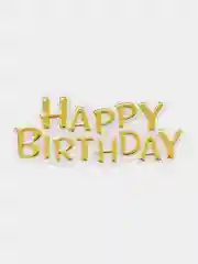 Золотой свечи для торта на день рождения Волна "Happy Birthday"