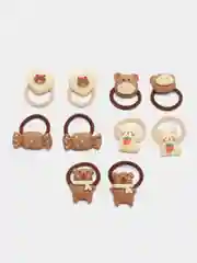 Багровый резинки для волос, детские, с фигурками, набор из 10 шт