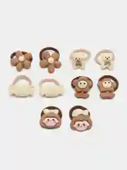Карамельный резинки для волос, детские, с фигурками, набор из 10 шт