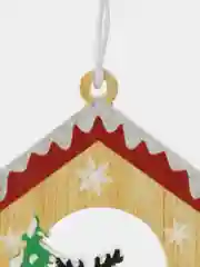 Красный набор ёлочных игрушек деревянных символ года, 12 штук