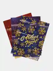 Аметистовый пакет подарочный, новогодний, 30 х 40 см, 1 шт, 3 шт
