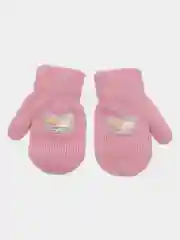 Коралловый меланж варежки детские, двойные, шерсть, 13 р, 3-4 года