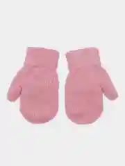Коралловый меланж варежки детские, двойные, шерсть, 13 р, 3-4 года