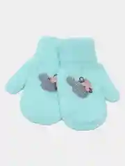 Мятный варежки детские, двойные, шерсть, 13 р, 3-4 года