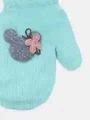 Мятный варежки детские, двойные, шерсть, 13 р, 3-4 года