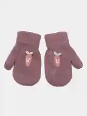 Светло-коричневый варежки детские, двойные, шерсть, 13 р, 3-4 года