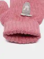 Коралловый меланж варежки детские, двойные, шерсть, 13 р, 3-4 года
