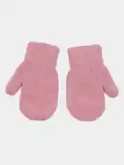 Розовый варежки детские, двойные, шерсть, 13 р, 3-4 года