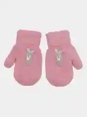 Розовый варежки детские, двойные, шерсть, 13 р, 3-4 года