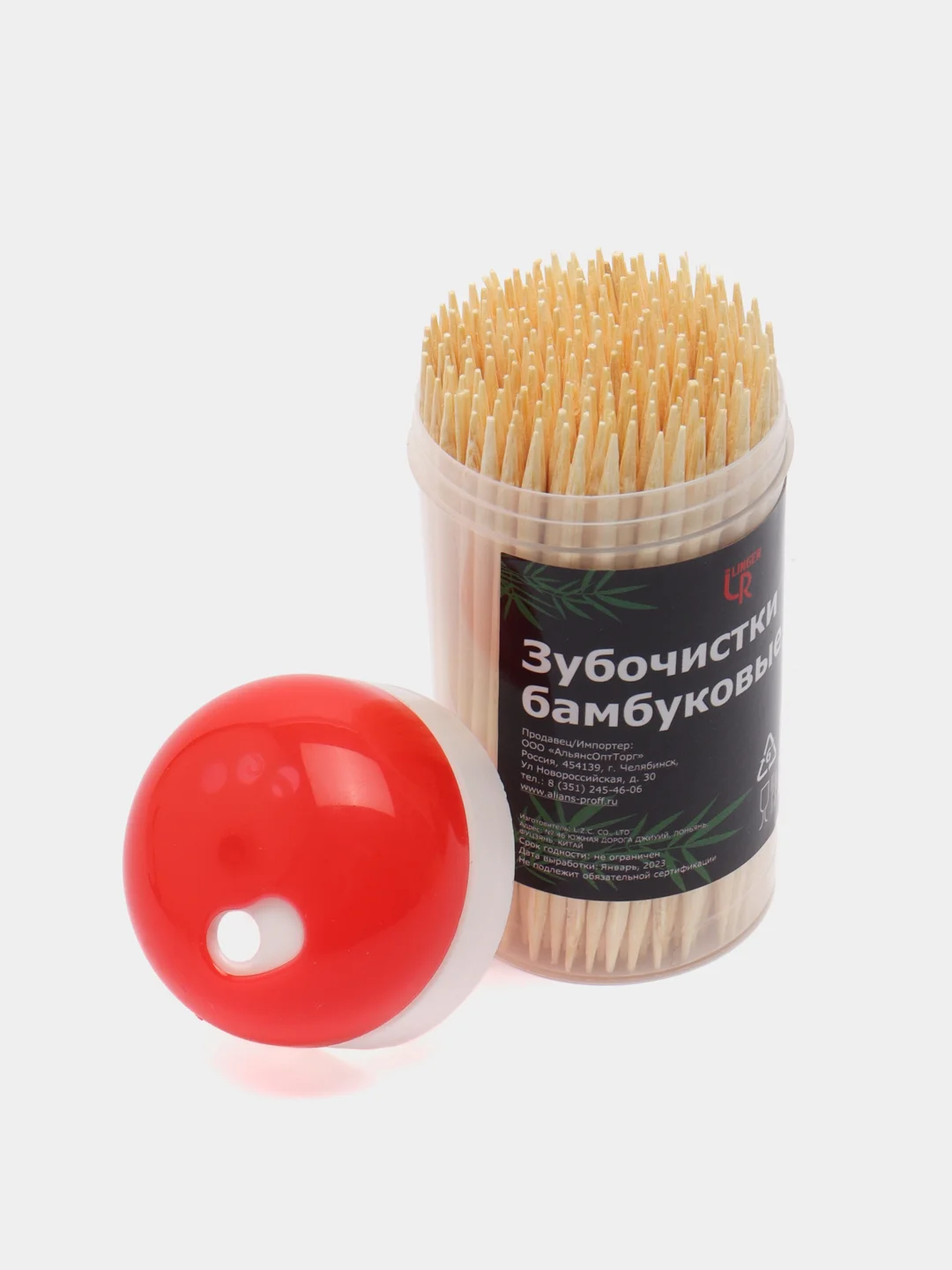 Зубочистки бамбуковые в баночке, 200 шт, Linger