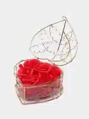 Красный мыльные розы, в подарочной шкатулке