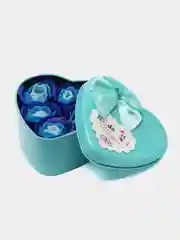 Красный подарочный набор Мыльные розы, 3 шт, 6 шт в металлической коробочке/ Подарок Цветы из мыла