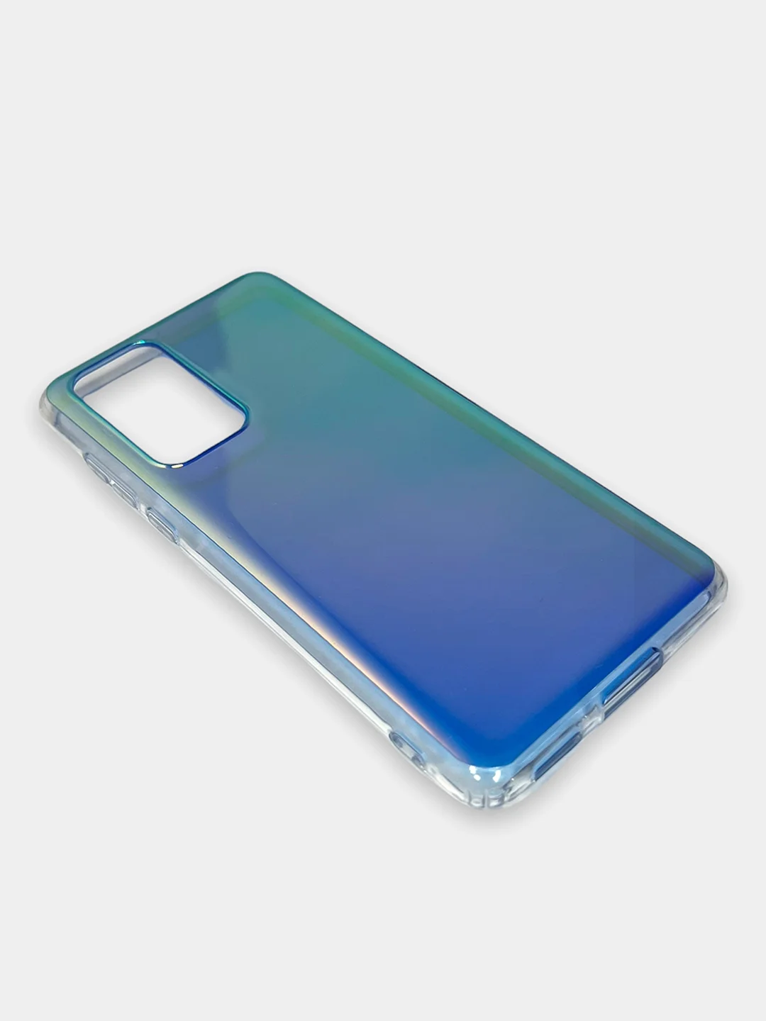 Голубой чехол Huawei P40, P40 Pro, Хуавей П40 (Про) полупрозрачный зеркальный с оттенками хамелеон