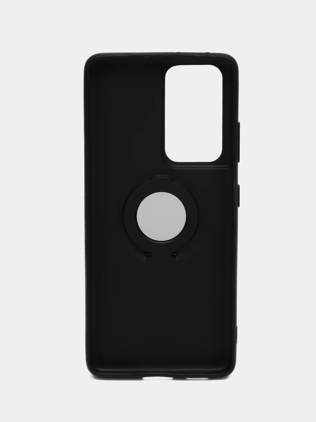 Черный чехол Samsung Galaxy S21 Ultra / Самсунг Галакси С21 Ультра, силиконовый, с кольцом, iFace