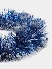 Темно-синий мишура новогодняя 2,5 м, диаметр 10 см