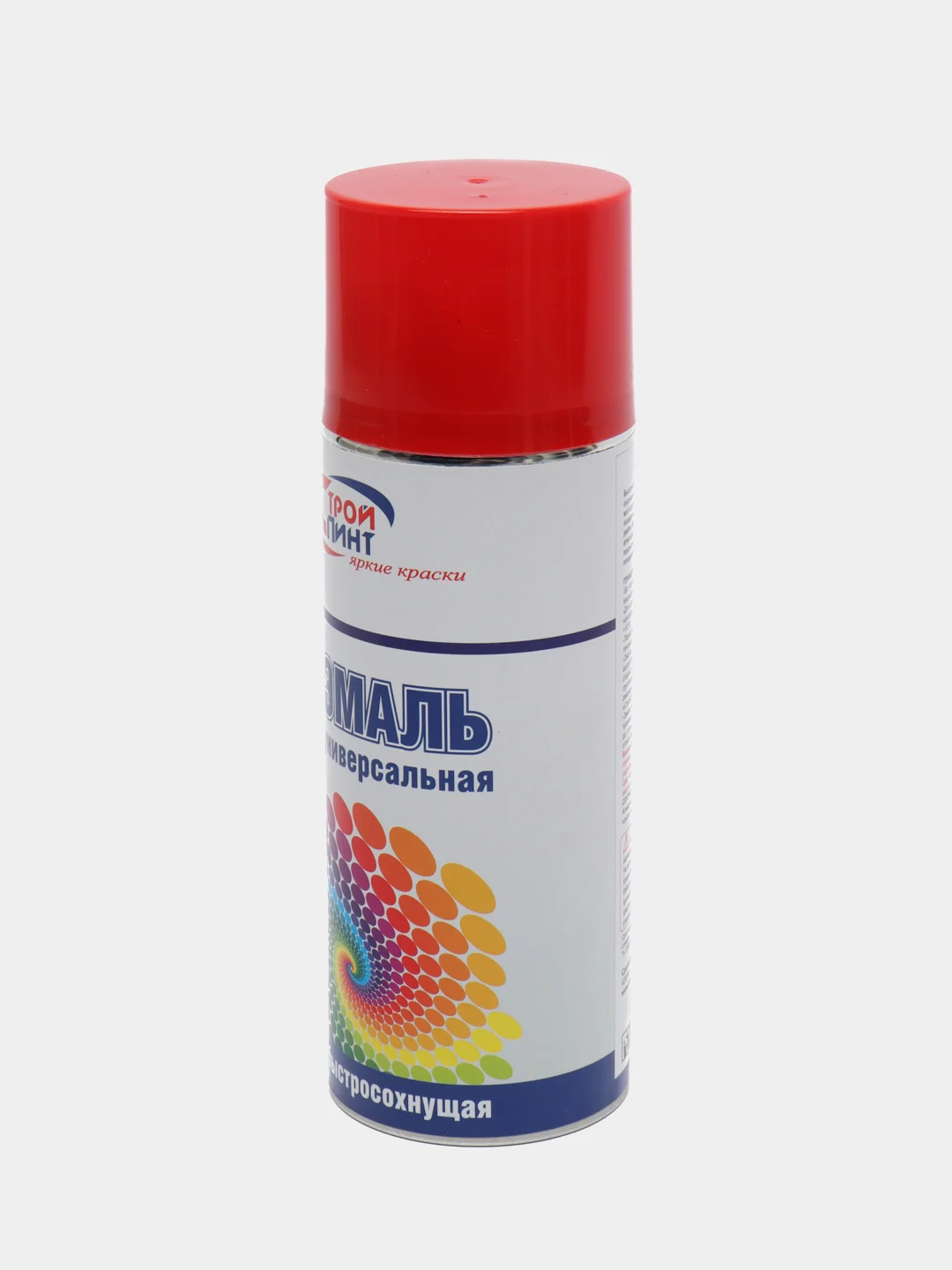 Аэрозольная эмаль (краска) алкидная быстросохнущая, алая, СтройПинт, 520мл (полуглянцевая)