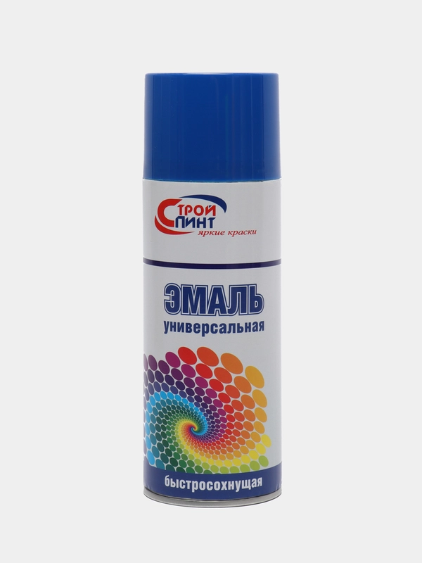 Аэрозольная эмаль (краска) алкидная  быстросохн., синяя, СтройПинт, 520 мл (полуглянцевая)