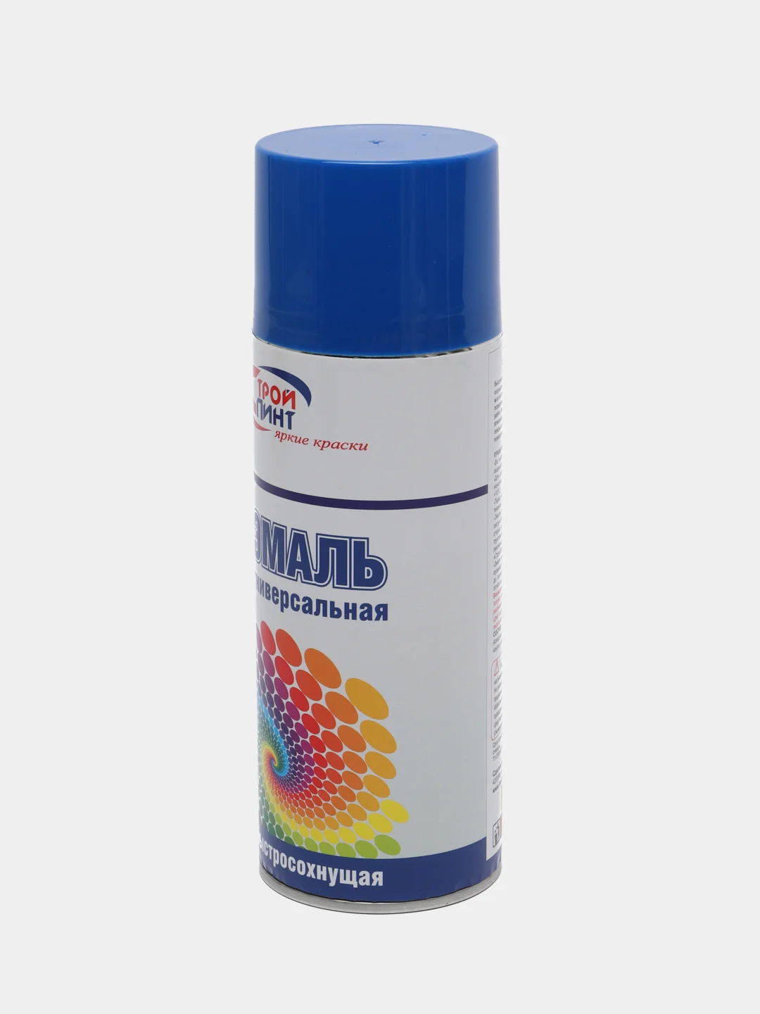 Аэрозольная эмаль (краска) алкидная  быстросохн., синяя, СтройПинт, 520 мл (полуглянцевая)