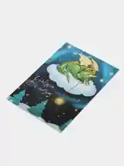 Аметистовый открытки "С новым годом", мини, 7х10 см, авторская