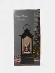 Коричневый фонарь большой, новогодний, музыкальный