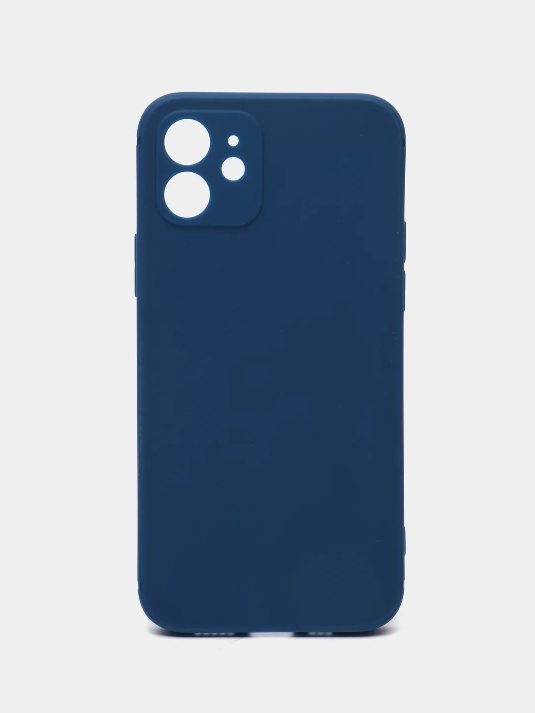 Темно-синий чехол силиконовый для Айфон (iPhone) 13, 12, 11, XR, X, 7 Plus, 8 Plus, 7, 8, SE
