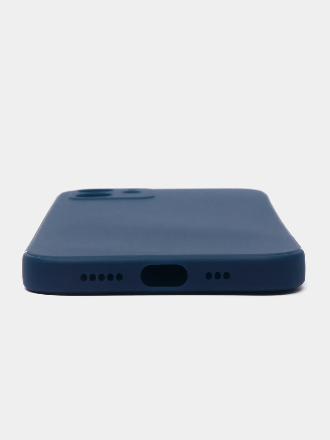 Темно-синий чехол силиконовый для Айфон (iPhone) 13, 12, 11, XR, X, 7 Plus, 8 Plus, 7, 8, SE
