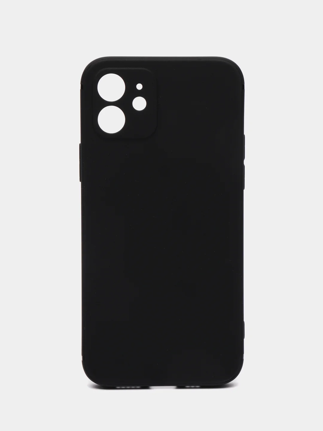 Черный чехол силиконовый для Айфон (iPhone) 13, 12, 11, XR, X, 7 Plus, 8 Plus, 7, 8, SE