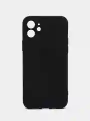 Черный чехол силиконовый для Айфон (iPhone) 13, 12, 11, XR, X, 7 Plus, 8 Plus, 7, 8, SE