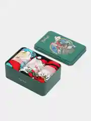 Бронзовый носки новый год с новогодним принтом, для всей семьи в подарок, в наборе, мужские и женские