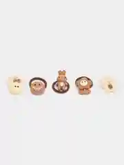 Бронзовый резинки для волос, детские, с фигурками, набор из 10 шт