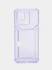 Лавандовый чехол с карманом для карт Xiaomi Redmi 10/Poco C40, прозрачный