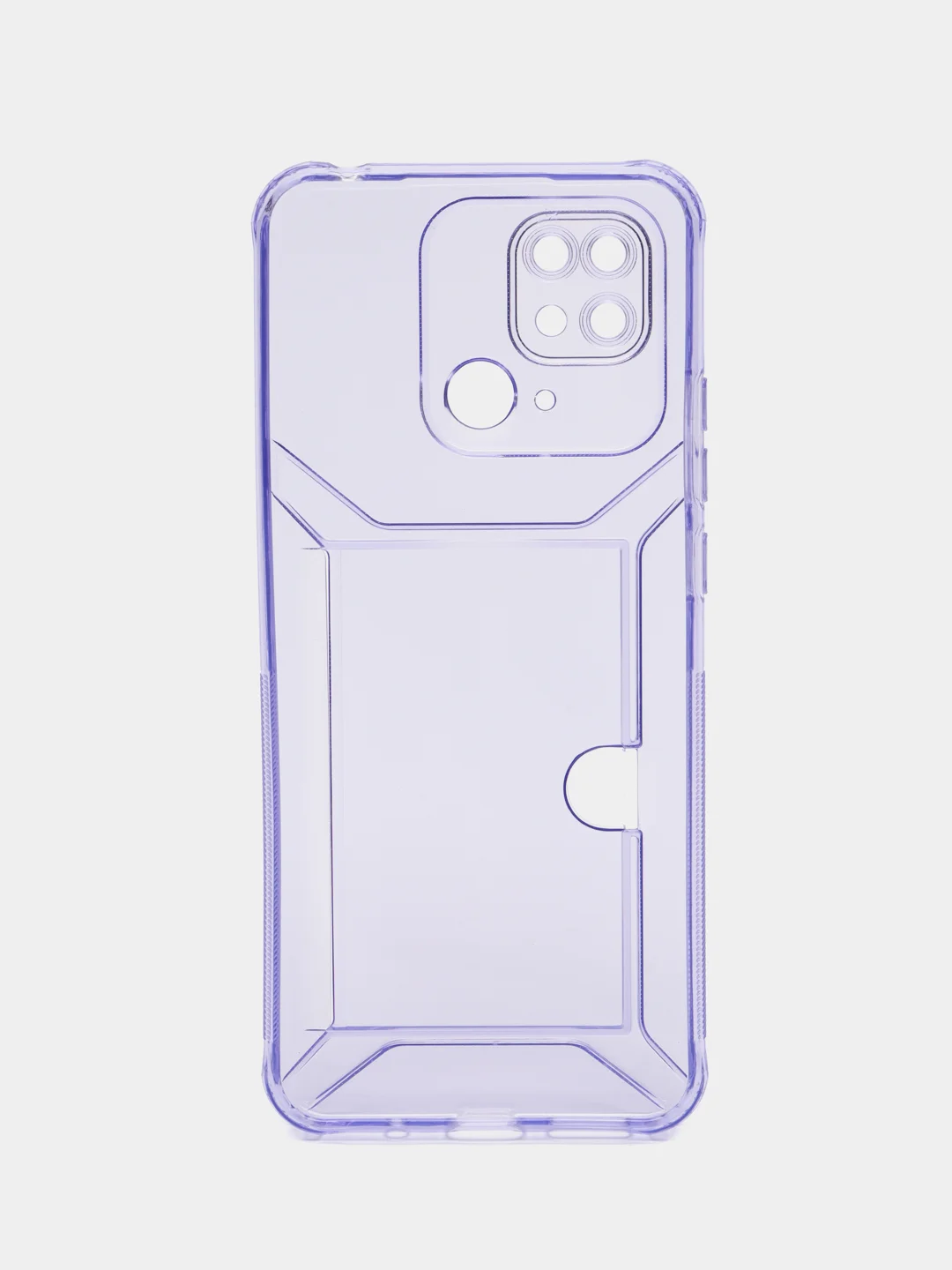 Лавандовый чехол с карманом для карт Xiaomi Redmi 10/Poco C40, прозрачный